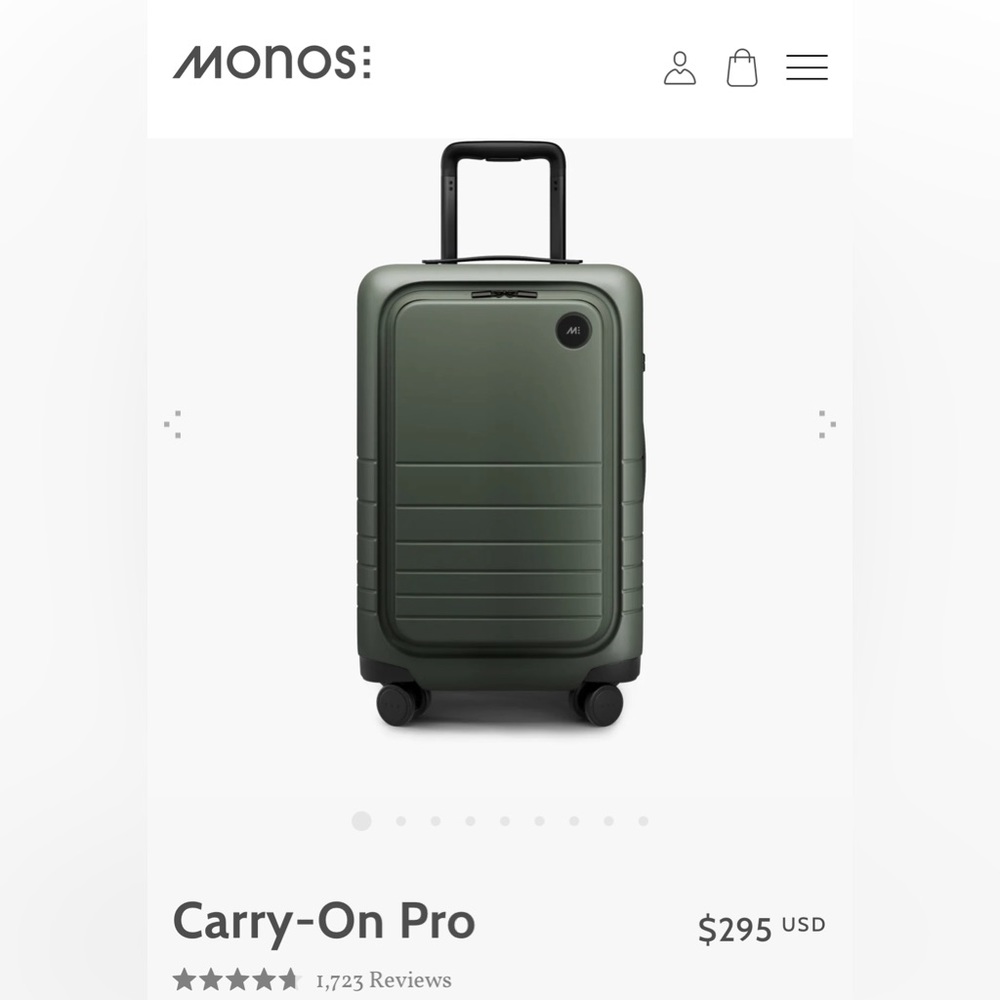 Monos Carry-On Pro in Olive Green